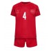 Danmark Simon Kjaer #4 Barnkläder Hemma matchtröja till baby VM 2022 Kortärmad (+ Korta byxor) Billigt